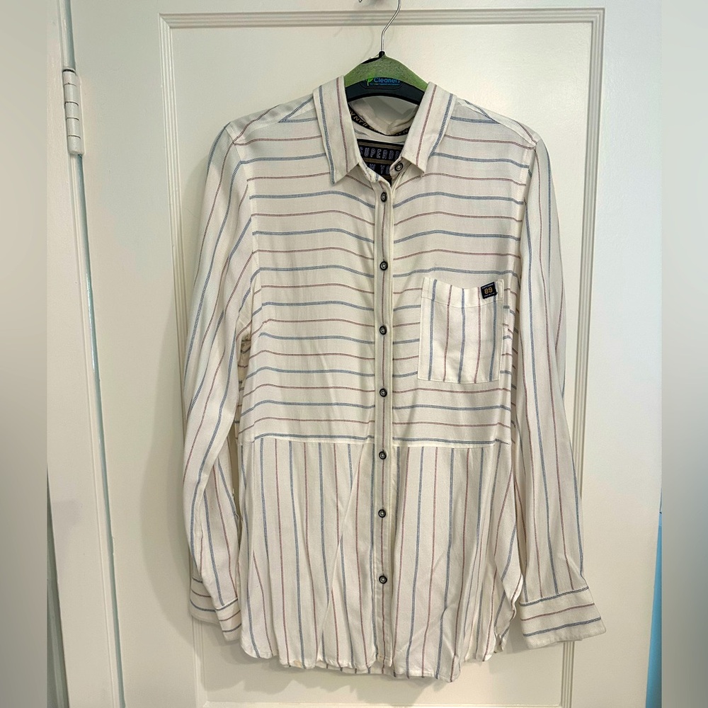 Superdry Striped Long Button Down Shirt